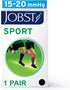 JOBST Sport Knee High Compression Socks, 20-30 mmHg, Medium, Black/Cool Black