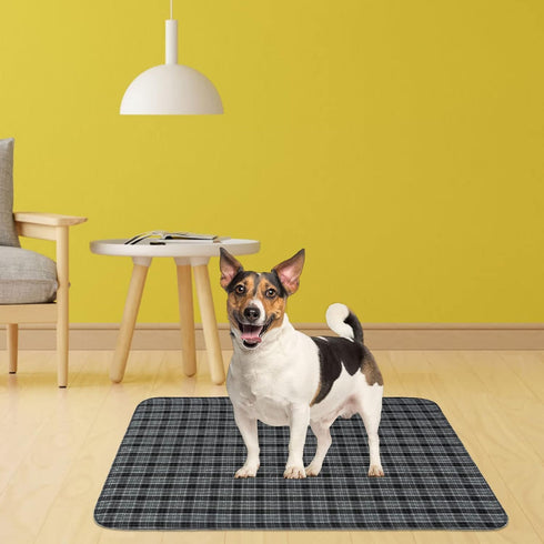 2 Pack 36"x 41" KOOLTAIL Reusable Puppy Pads, Washable Pee Pads for Dogs-Waterproof Non-Slip Plaid Puppy Training Pads