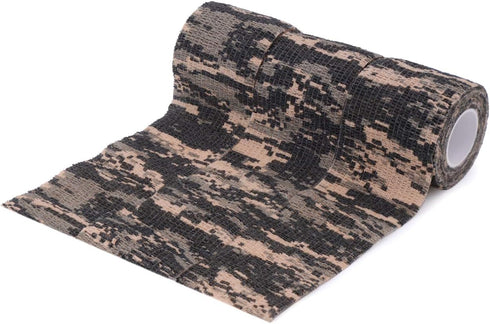 Self-Adhesive Camouflage Tape Wrap, Protective Camo Form Non-Woven Stealth Camo Tape for Outdoor Camping