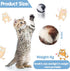Skylety 8 Pieces Cat Pom Poms Ball with Catnip, Soft Plush Fuzzy Balls for Kitten Interactive Play