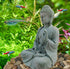 Meditating Buddha Statue Natural Sandstone Buda Sculptures for Fish Tank Aquarium Decorations Home Zen Garden Bonsai Ornament Decor, Gifts (Fearless-Small) by livelyfish