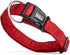 Dogline Comfort Microfiber Flat Collar for Dogs, Red, W 3/4" L 13"-21"