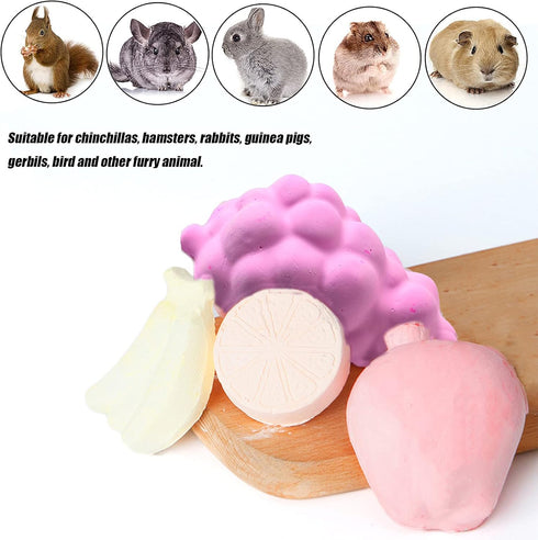 Tfwadmx Lava Block Chew Toys Teeth Grinding Pet Lava Block Calcium Stone for Chinchilla Hamster Mouse Squirrels and