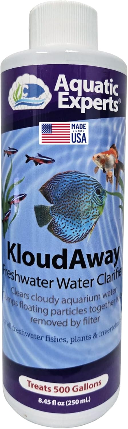 KloudAway Freshwater Aquarium Water Clarifier, Clears Cloudy Water for Fish Tank, Made in USA (250 mL)