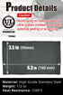 Ultralight 1/2oz 316L Stainless Steel Scrubber Cloth, Heat Resistant 1200? Quick-Drying & Sterilization for Camp Hiking