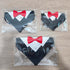 Dog Tuxedo Collar Suit for Wedding Engagement and Birthday, Formal DogTux Bandana Costume with Red Bow Tie, Adjustable