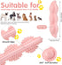 Skylety 6 Pieces Puppy Teething Chew Rings Toys - Rubber Bone-shaped Puppy Teething Toy for 2-8 Months