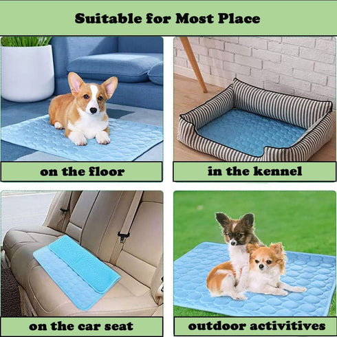 Love Dream Pet Cooling Mat for Dogs, Self Cooling Pad, Foldable and Washable Summer Cool Mat for Pets