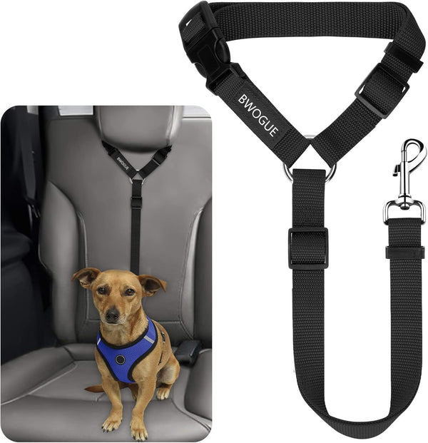BWOGUE Adjustable Pet Dog Cat Seat Belts, Car Headrest Restraint Safety Leads Vehicle Seatbelt Harness (1 Pack)