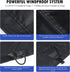 Heavy Duty 420D Waterproof Jet Ski Cover, 136'' to 147'', Adjustable Windproof Strap & Anti-UV for