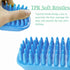 Dog Bath Brush - Pet Silicone Shampoo Brush, Rubber Shower Wash Curry Brush for Shedding Grooming and Massage