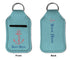 Small Personalized Chic Beach House Hand Sanitizer & Keychain Holder