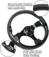 Universal EZGO Steering Wheel with Black Aluminum Frame, Fits Yamaha Club Car DS & Precedent
