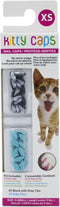 Kitty Caps Nail Caps for Cats, Safe & Stylish Alternative to Declawing, X-Small (Under 5 lbs), Black with Gray Tips