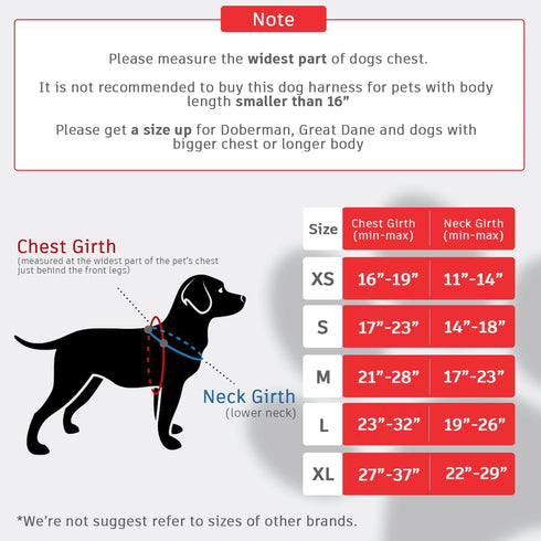 Service Dog Vest Harness, No Pull in Trainning Dog Harnesses with Handle & 5ft Dog Leash, Adjustable and Reflective No Chock for Small Medum Large Pets Walking and Running(Red, XL)