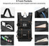 MOSISO Tactical Hydration Pack Backpack with 3L Bladder & Elastic Cord Strap for Outdoor Sports, Black