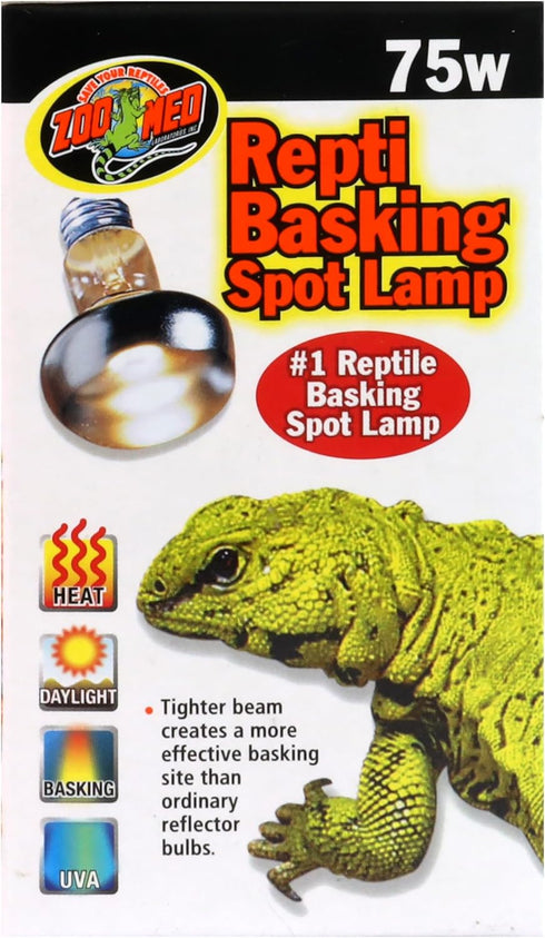 Zoo Med Repti Basking Spot Lamp Replacement Bulb, 75 Watts - Pack of 3