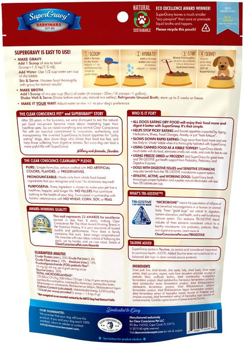 SuperGravy Original Trio, 30-Scoop Bags, Natural Dog Food Gravy Topper, Human Grade, Gluten Free, Grain Free