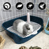 Chinchilla(15.7" 11.8" 3.9",Blue) Tfwadmx Rabbit Litter Box Guinea Pig Litter Boxes Small Animal Toilet Corner Pan