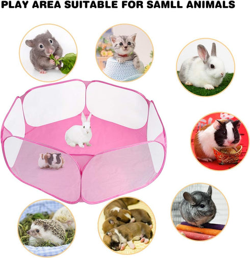 Guinea Pig Cage Rabbit Indoor Playpen with Mat, Perfect Size for Small Animal Pet, Easy to Clean Exercise Yard