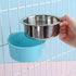 3PCS Crate Dog Bowls with Food Scoop, Removable Hanging Stainless Steel Water Food Feeder for Pet Cage, Coop Cup