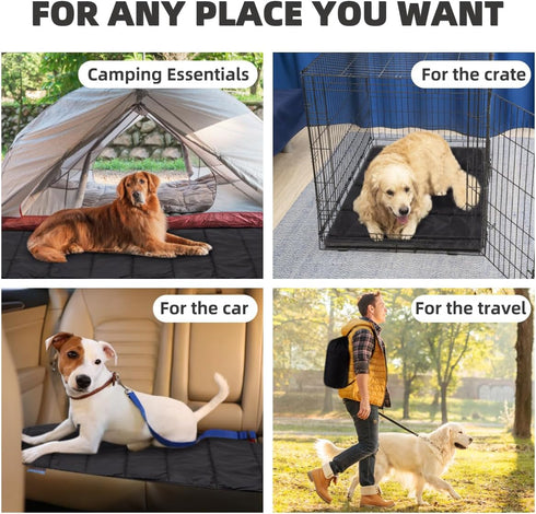 BDEUS Extra Large Outdoor Dog Bed 51x35In, Waterproof & Portable Camping Pet Mat, Washable Odor Resistant Cooling Pad