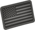 HAZARD 4 USA Flag Rubber 3D Morale Patch (Left Arm) - Tactical PVC Badge for EDC Gear, Black/Grey