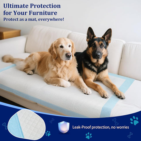 47"x31" 20 Count, 6-Layer Ownpets XXXXL Puppy Training Pad Extra Large Giant Dog Pee Pads, Leak-Proof Pet Potty