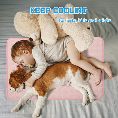 dgdgbaby Dog Cooling Mat, Large Cooling Pad for Dogs and Cats, Breathable Self Cooling Blanket, Machine Washable