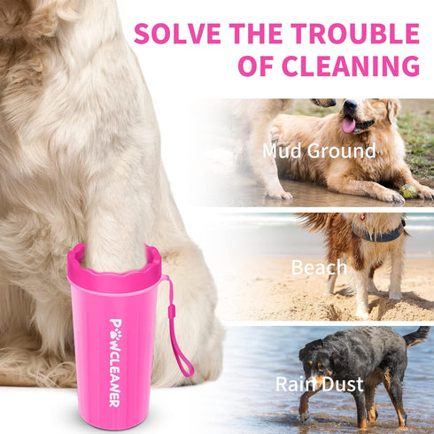 Dog Paw Cleaner, Large Pink