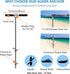 Sand Anchor - Beach Anchor with Removable Handle, Bungee Line & Carry Bag, 18"/24"/36" Length Auger for Beach