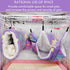 LEFTSTARER Guinea Pig Accessories - Tunnel and Hammock for Small Animals, Sugar Glider Cage Accessories (Purple-Star)