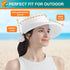 SUN CUBE Women Wide Brim Sun Hat for Outdoor UV Protection, Convertible Zip-Off Beach Hat Ponytail Visor