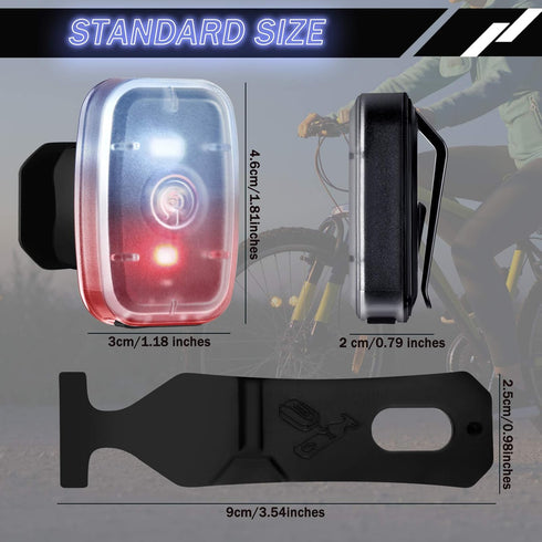 Mudder Rechargeable LED Running Lights for Runners - USB Clip on Strobe Bicycle Tail Lamps with 5 Modes