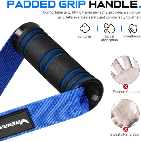 RENRANRING Gym Exercise Handles, Replacement Handle Attachments for Cable Machine Pulleys, Resistance Band and Strength