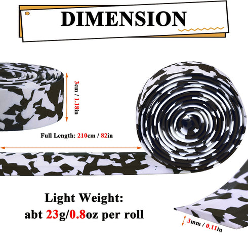 KINGOU Black & White Camouflage EVA Road Bike Handlebar Tape, 2PCS Per Set