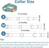 Leather Dog Collar and Leash Set, 7FT Reflective Vegan Leather with Gold Metal Buckle for Small, Medium, Large Dogs (S,