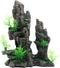 Tfwadmx Aquarium Mountain View Moss Tree Rock Cave Stone Ornament with Small Plants for Fish Tank Landscape