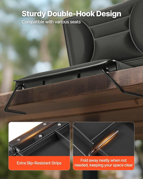 VEVOR Stadium Seat, Folding Bleacher Chair with Back Support and Thick Cushion, Padded Stadium Seat for Bleacher