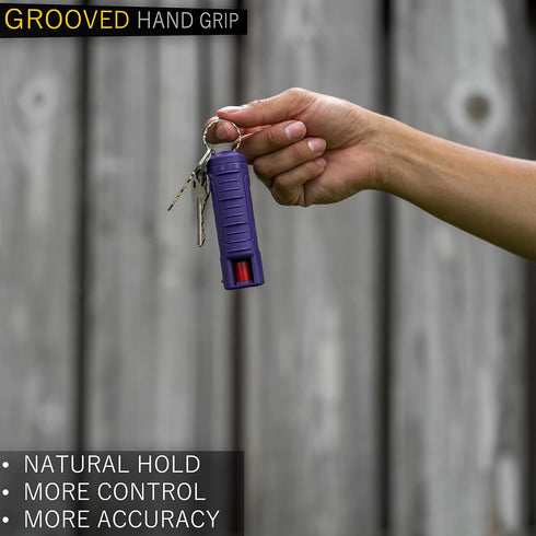 Police Magnum Keychain Pepper Spray Self Defense Belt Clip Holder - 3 Pack Tactical Safety Key Chains