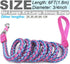 2FT to 10FT Reflective Dog Leash - Strong Nylon Rope Braided Training Leash for Extra Large Medium Dogs (Pink, 6 Foot)