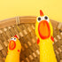 MCPINKY 3PCS Rubber Chicken Dog Toys, Squeaky Prank Novelty Toy for Noise Maker Dog Toys