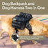 x JUMAHE Dog Backpack for Hiking & Camping, Detachable Dual-Sided Pack for Large Dogs 60-100lbs, Waterproof Fabric