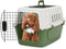 MoNiBloom 22-Inch Dog Crate, Hard-Sided Cat Carrier for Small Dogs and Cats, Green Travel Carrier