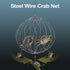 Automatic Opening Closing Fishing Net Cage Crab Traps for Crabbing Fishing Net Bait Shrimp Cage Steel Wire Crab Nets