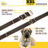 ADITYNA Big Leather Dog Collar, XXL for Giant Breeds like Mastiff (Fit 30" - 36" Neck, Brown)