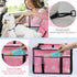 PetsHome Dog Car Booster Seat, Foldable Pet Car Seat with 12 PVC Tubes, Waterproof Oxford Travel Seat for Small to