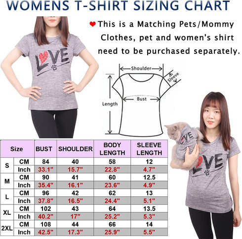 Dog Shirts Love Puppy Shirt, Sleeveless Vest T-Shirt for Pets, Crewneck Apparel for Dogs and Cats, Grey 2X-Large