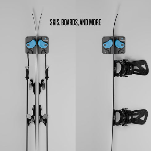 Ultimate Ski & Snowboard Wall Rack, Secure Non-Slip Storage for Any Ski/Board, Garage Organization, 1 Pack