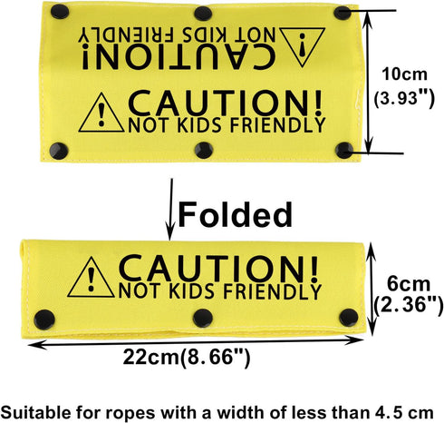 Funny Leash Sleeve Caution! Not Kids Friendly Dog Leash Wrap Sleeve Pet Birthday Gift (Caution! Not Kids Friendly-YE Sleeve)